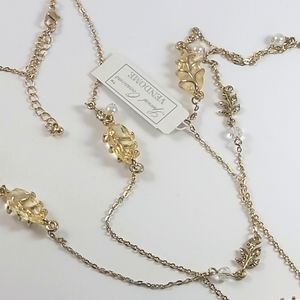 Gold Tone Long Necklace